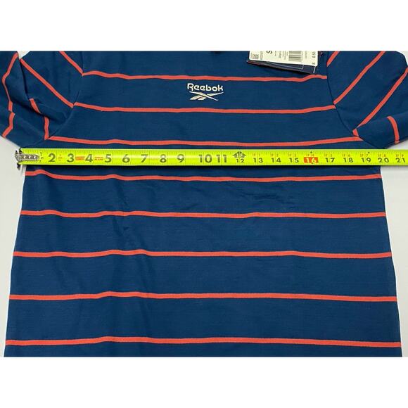 Reebok Sweatshirt Men's Navy/Orange Size Small Pullover Long Sleeve Crew Neck - Picture 6 of 8